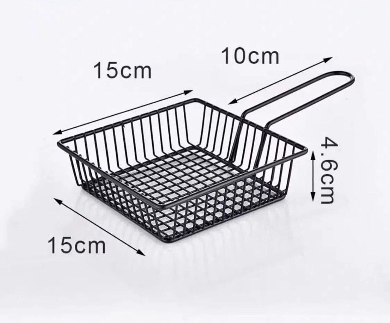 Creative Iron Nuggets And French Fries Oil Strainer Tableware Basket, Mini Iron Square Colander Deep Frying Basket, French Fries Colander Strainer Creative Iron Nuggets And French Fries Oil Strainer Tableware Basket, Mini Iron Square Colander Deep Frying Basket, French Fries Colander Strainer